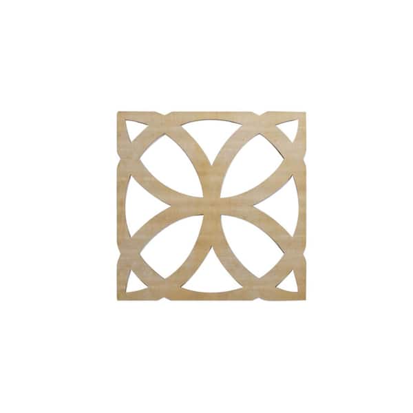 Ekena Millwork 7-3/8 in. x 7-3/8 in. x 1/4 in. Birch Extra Small Daventry Decorative Fretwork Wood Wall Panels (50-Pack)