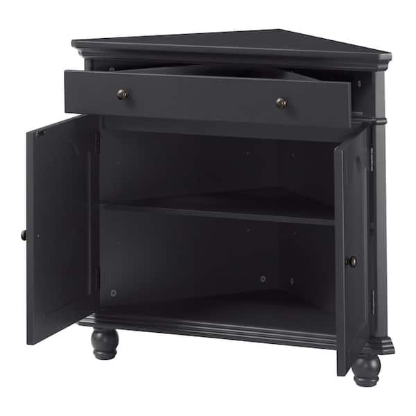 Stylewell Dowden Charcoal Black Corner Cabinet Js 3704 B The