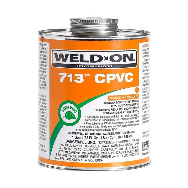 WeldOn 32 oz. CPVC 713 Low VOC Cement in Orange10126 The Home Depot