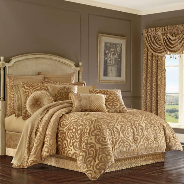 Unbranded Sarah Polyester Yellow Queen 4Pc. Comforter Set
