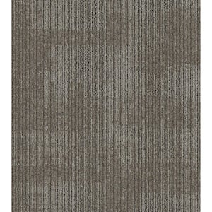 Second Nature - Grenade - Gray Commercial 24 x 24 in. Glue-Down Carpet Tile Square (96 sq. ft.)