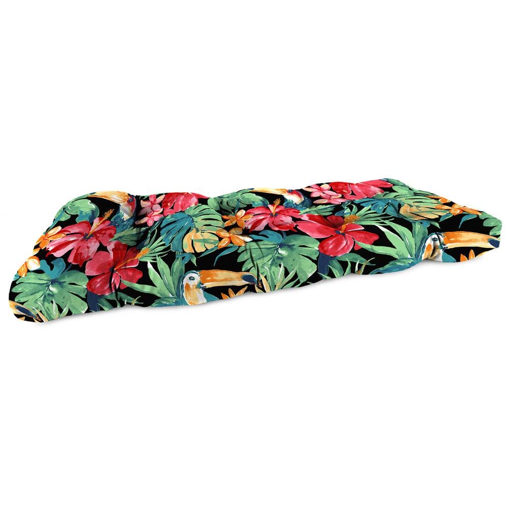 44 in. L x 18 in. W x 4 in. T Outdoor Rectangular Wicker Settee Bench Cushion in Rani Citrus price history on PriceWatchPro