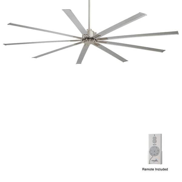 MINKA-AIRE Xtreme 96 in. Indoor Brushed Nickel Ceiling Fan with Remote Control