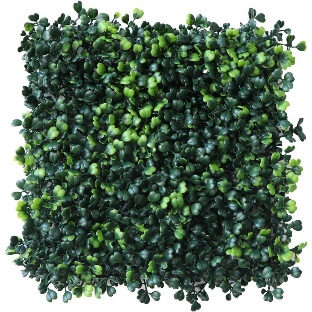 10" x 10" Artificial Boxwood Greenery Wall Panels for Indoor and Outdoor