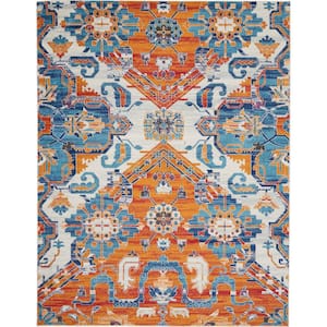 Passion Multicolor 8 ft. x 10 ft. Floral Transitional Area Rug