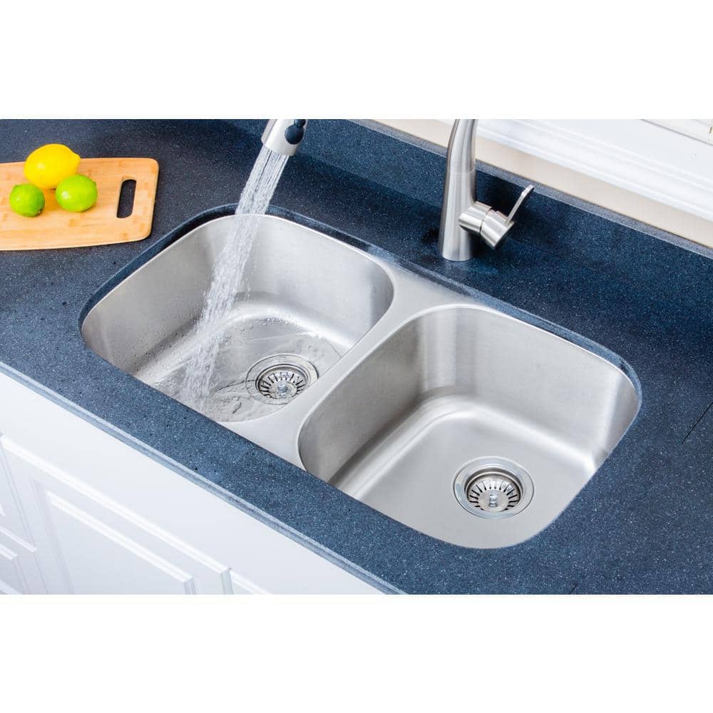 32-Inch Stainless Steel Double Bowl Drop-In Kitchen Sink
