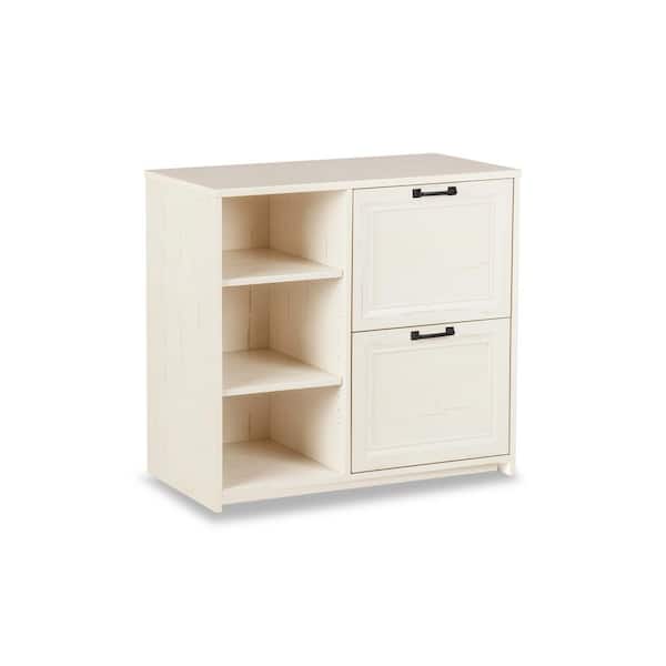 AGH Deco Graham Antique White Lateral File Cabinet