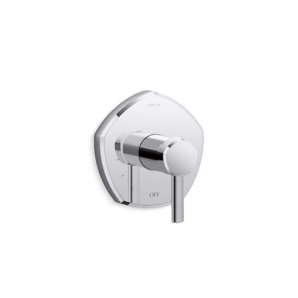 Occasion Lever 1-Handle Tub and Shower Faucet Trim in Polished Chrome with Pressure-balancing Technology