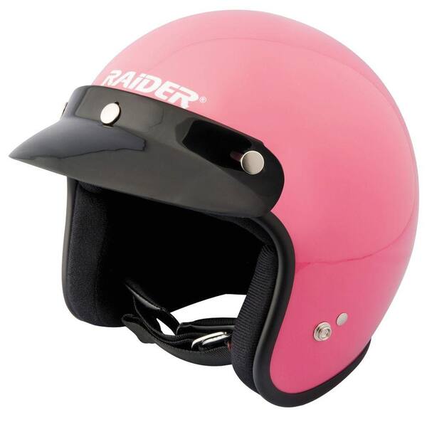 Raider Medium Adult Gloss Pink Open Face Helmet