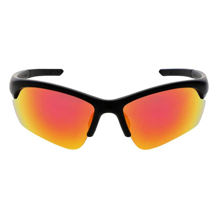 MAXIMUM SAFETY Performance Red Safety Mirrored Eye Wear