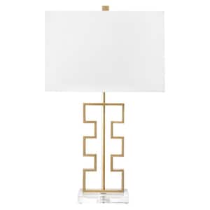 Eden 28 in. Brass Modern Table Lamp with Shade