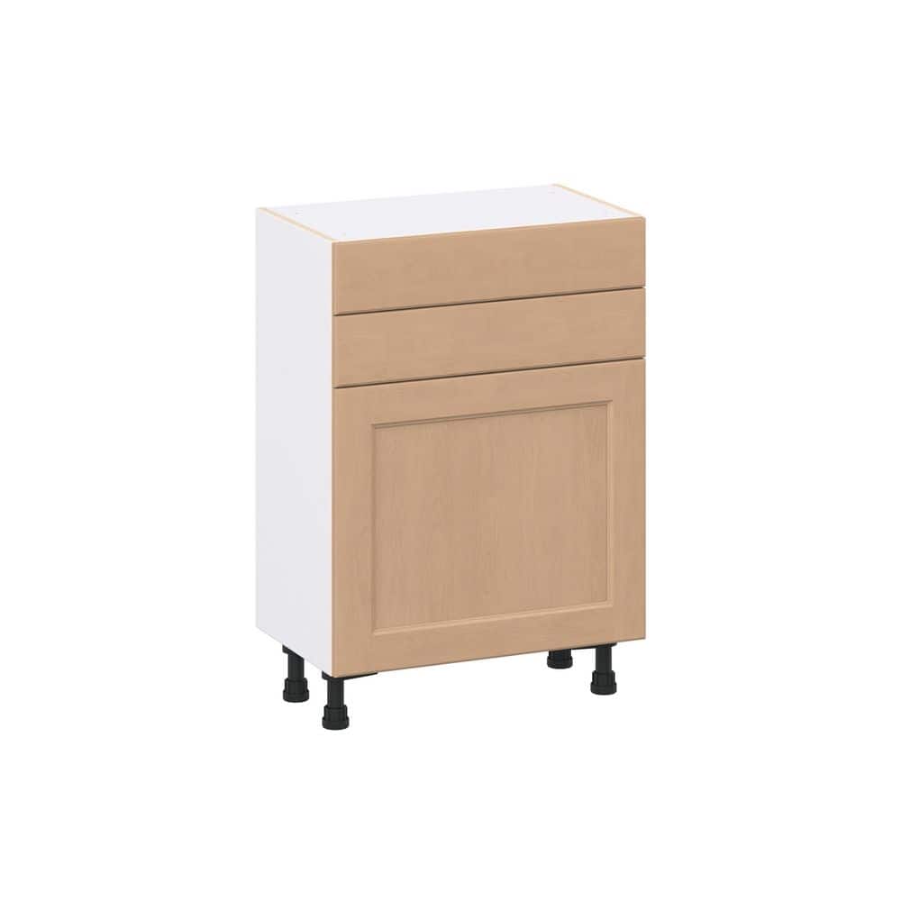 Lakewood 24 in. W x 14.75 in. D x 34.5 in. H Assembled Shaker Base Kitchen Cabinet in Sugar Cookie with 2-Drawers price history on PriceWatchPro