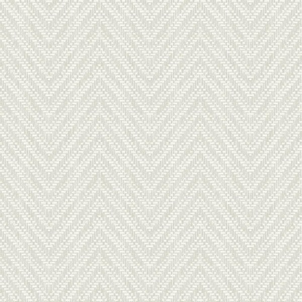 A-Street Prints Glynn Chevron Grey Paper Non-Pasted Textured Wallpaper