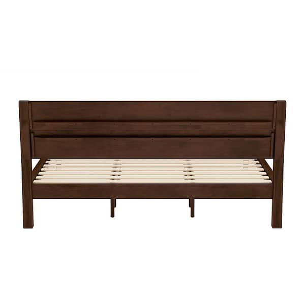 OrangeOne Nami Dark Walnut Brown Solid Wood Frame King Size