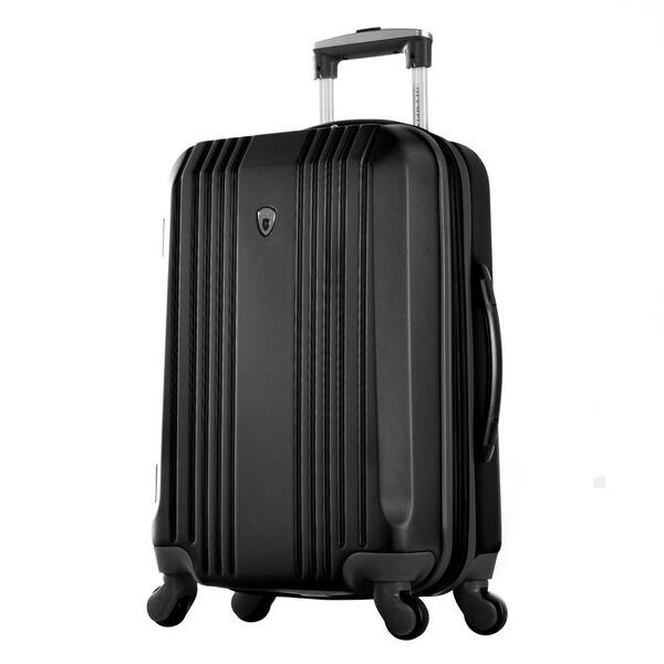 OLYMPIA Apache II 21 in. Black Expandable Carry On 4 Wheel Spinner Luggage