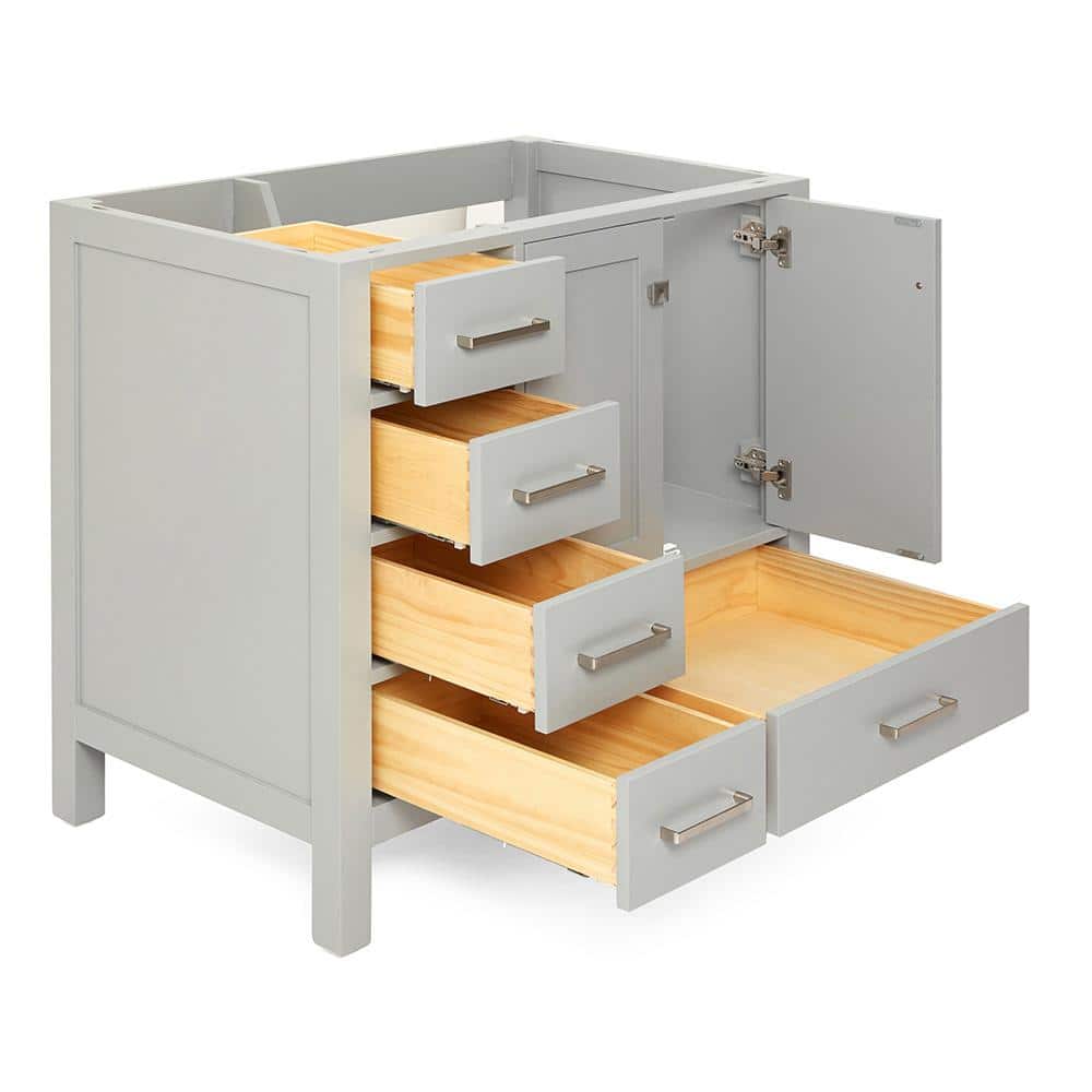Cambridge 36" Gray Freestanding Plywood Vanity Cabinet