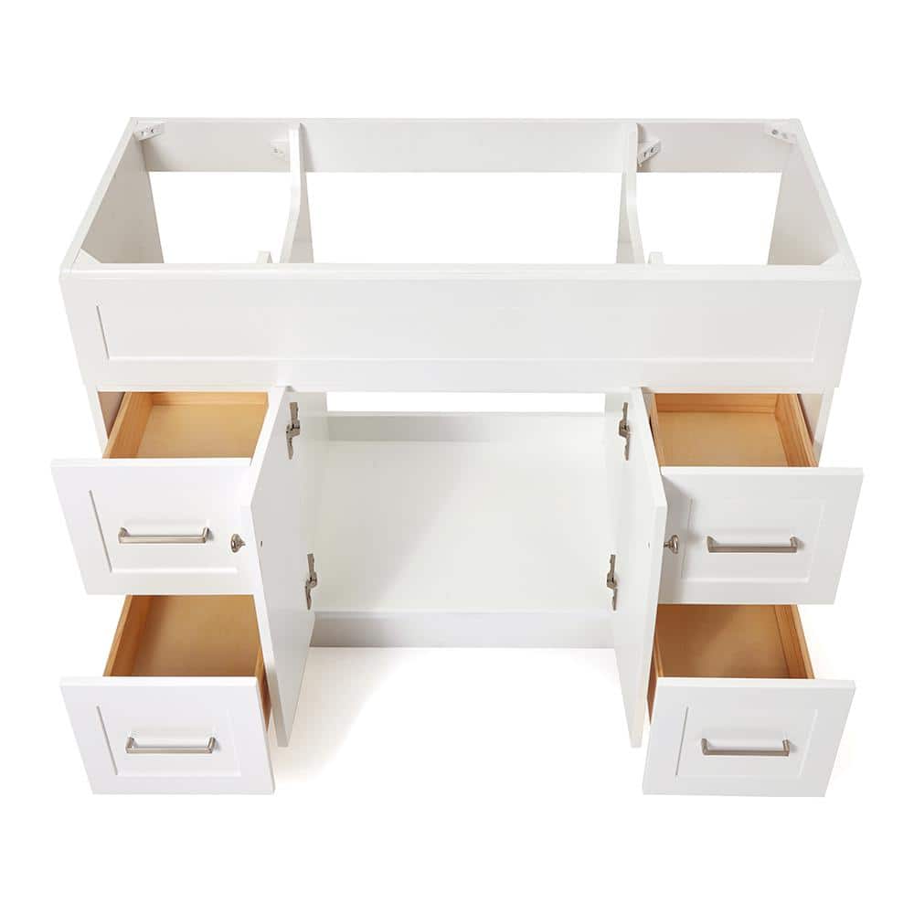 Hamlet 48" White Solid Wood Single Vanity Cabinet