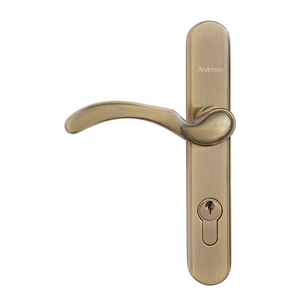 3000 and 4000 Series Antique Brass Traditional Storm Door Handle Set