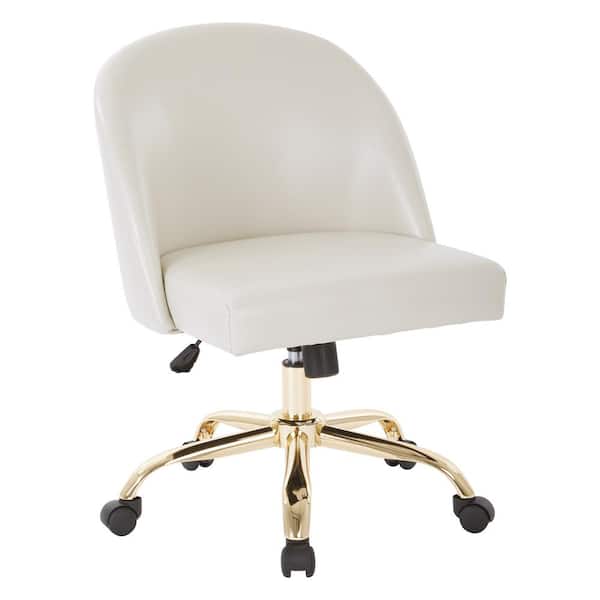OS Home and Office Furniture Layton Cream Mid Back Office Chair with