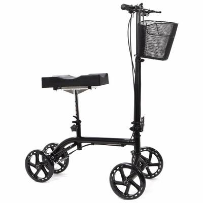 Economy Foldable Steerable Knee Walker Scooter with Dual Brake System