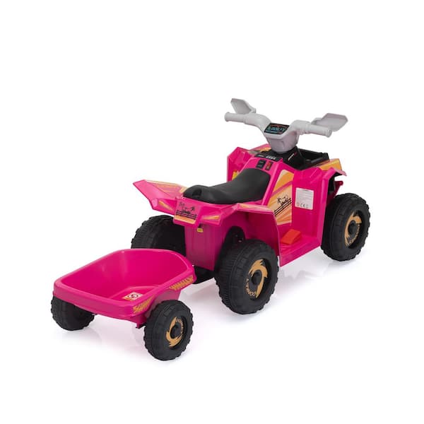 Pink quad shop power wheels