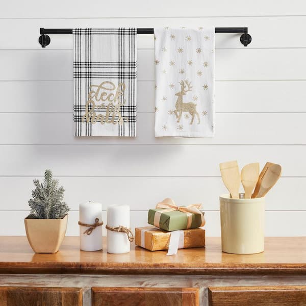 Cooking Time Decorative Tea Towels - Set of 2, Kitchen Towel
