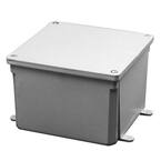4 in. x 4 in. x 4 in. Gray PVC Junction Box