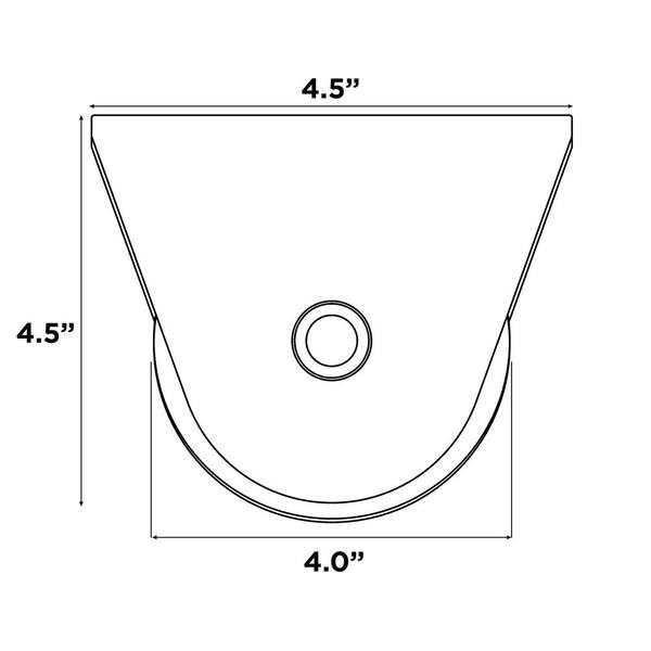 ALEKO 4 in. V-Groove Metal Gate Wheel for V-Profile Sliding Gate Tracks