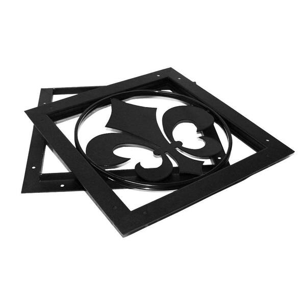 OWT Ornamental Wood Ties OWT (Ornamental Wood Ties) 15 in. Bulk Galvanized Steel Gate Accent - Fleur-De-Lis