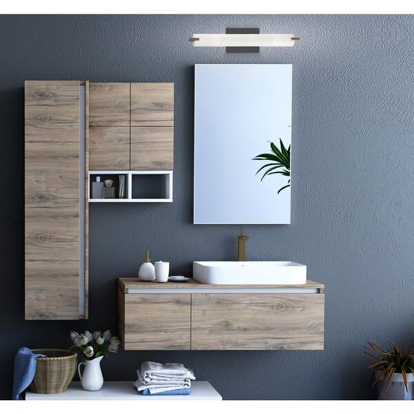 Tube 22-Watt Dark Restoration Bronze Integrated LED Bath Wall Light