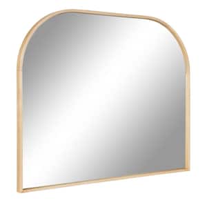 Valenti 34.00 in. W x 28.00 in. H Natural Arch Modern Framed Decorative Wall Mirror
