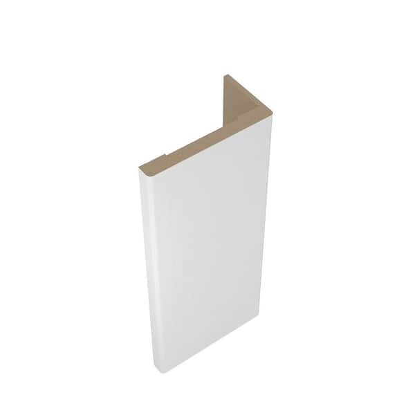 11/16 in. D x 3-1/2 in. W x 85-1/2 in. L MDF Interior Set of Casings for Single Swing Door Bianco Noble (5-Piece Kit)