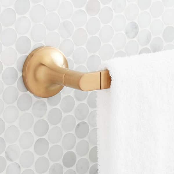 Lentz 26 in. Wall Mounted Towel Bar in Brushed Gold