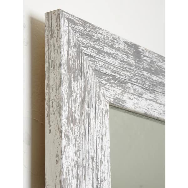 Brandtworks Oversized White Gray, Distressed Wood Full Length Mirror