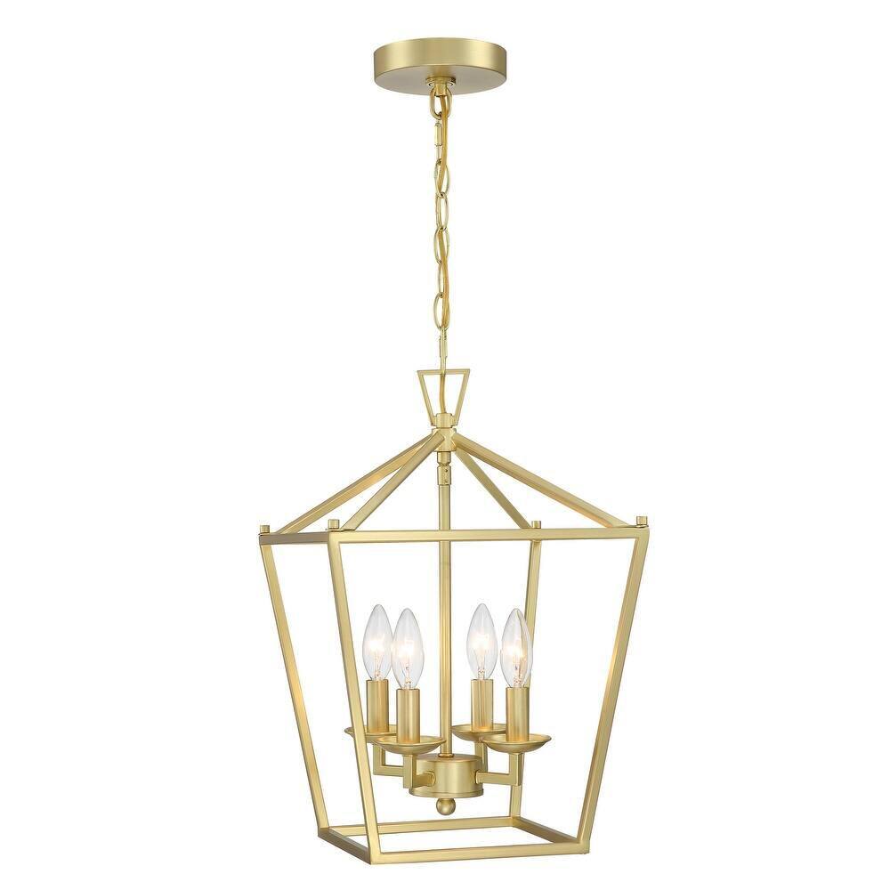 4-Light Soft Gold Dimmable Lantern Geometric Chandelier price history on PriceWatchPro