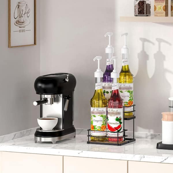 Afoxsos Multi 7.72 in W x 6.93 in D 2-Tier Coffee Syrup Rack