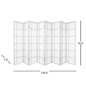 6 ft. White 8-Panel Room Divider