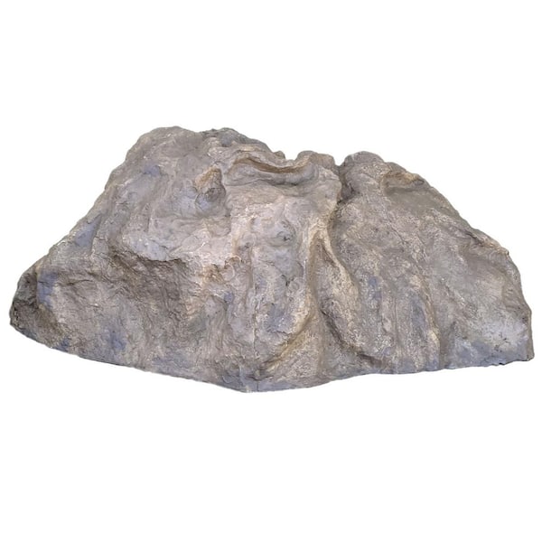 Backyard X-Scapes 12 in. H x 20 in. W x 30 in. L Medium Fiberglass Fake Rock  Well Pump Cover for Landscaping in Natural Grey WEN-ROC-2B - The Home Depot