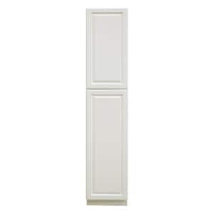 Newport Ready to Assemble 18x90x24 in. 2-Door Wall Pantry with Shelves in Classic White