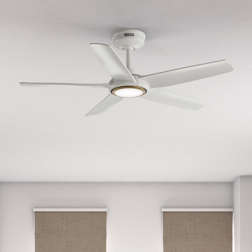 44 inch Zentech Wi-Fi ENERGY STAR Fresh White Damp Rated Ceiling Fan with LED Light Kit and Handheld Remote price history on PriceWatchPro