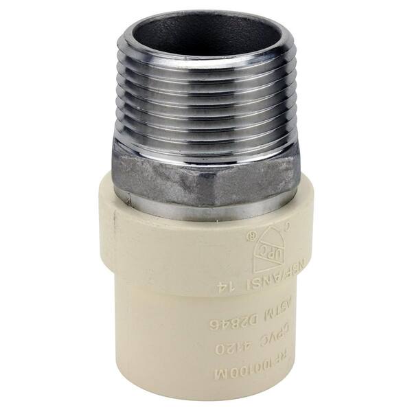 CPVC CTS Slip Stainless Steel MPT Adapter Apollo 1 in x 1 in 