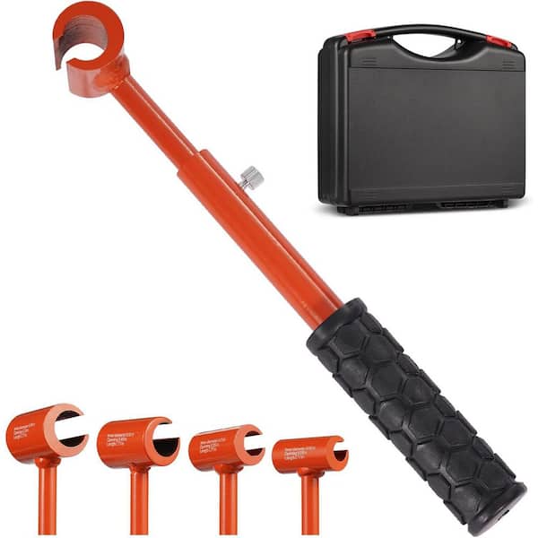 Hinge Gap Adjustment Wrench Set-4-Way Multi-Functional Door Hinge Repair Tool, 0.55-0.98 in., Orange