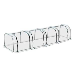 3.25 ft. W x 13 ft. L x 2.5 ft. H PVC Metal Tunnel Greenhouse Kit with Strong Durable Materials for Year-Round Gardening