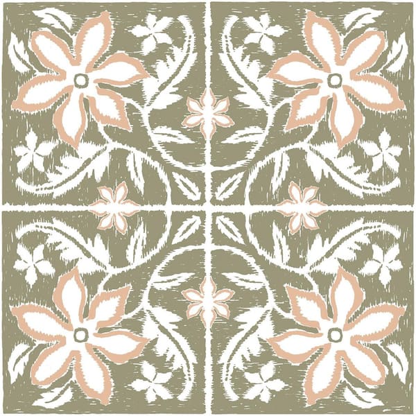 Green 3 MIL x 12 in. W Water Resistant Lillium Peel and Stick Floor Virgin Vinyl Tiles Set of 20 ( 20 sq. ft. )