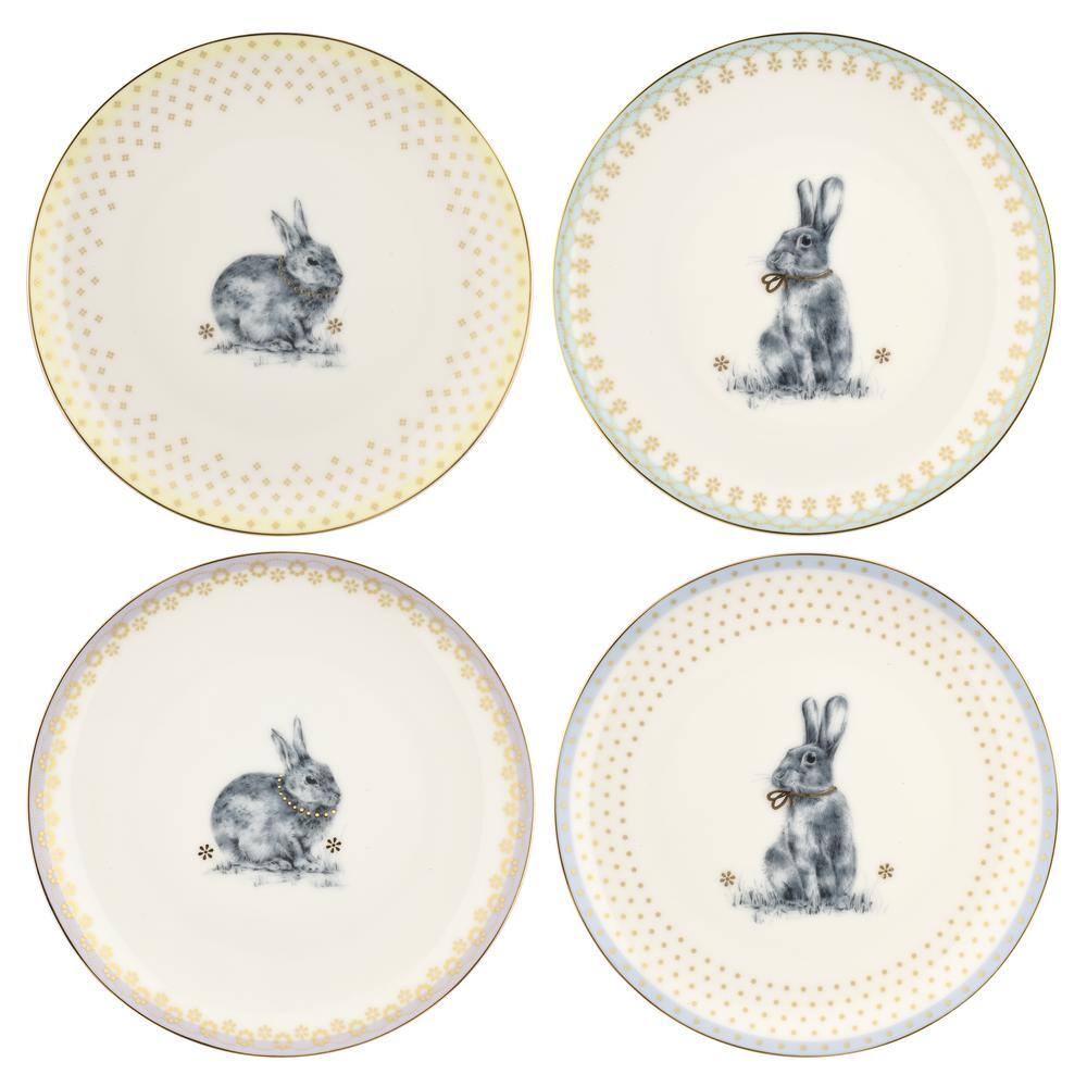 SPODE Meadow Lane White Porcelain Dessert Plates (Set of 4) 1660236