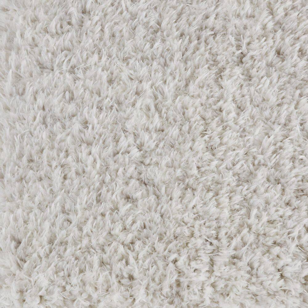Light Grey 5' x 7' Hand-Knotted Shag Area Rug