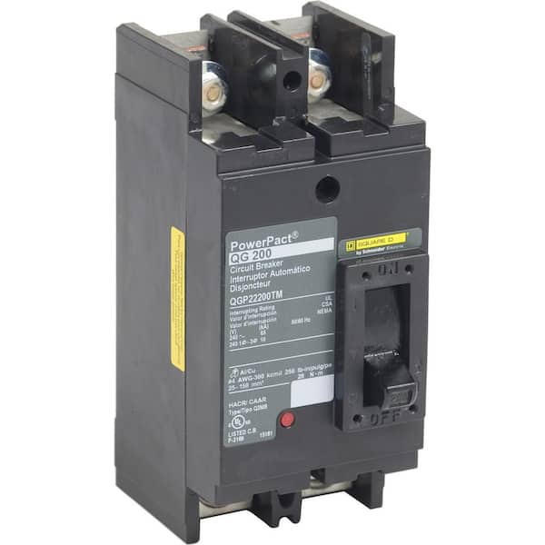 Square D PowerPact 200 Amp 65kA 2-Pole Q-Frame Molded Case Circuit Breaker