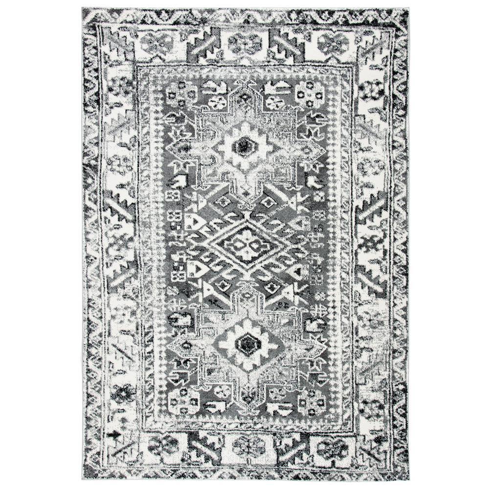 Vintage Hamadan Gray/Ivory 5 ft. x 8 ft. Floral Border Area Rug price history on PriceWatchPro