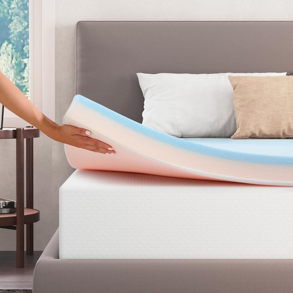 Twolike 3 in.Twin Size Memory Foam Topper Breathable Design and Adjusts Mattress Comfort