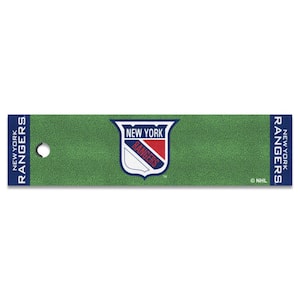 NHL Retro New York Rangers Green 2 ft. x 6 ft. Putting Green Mat Area Rug